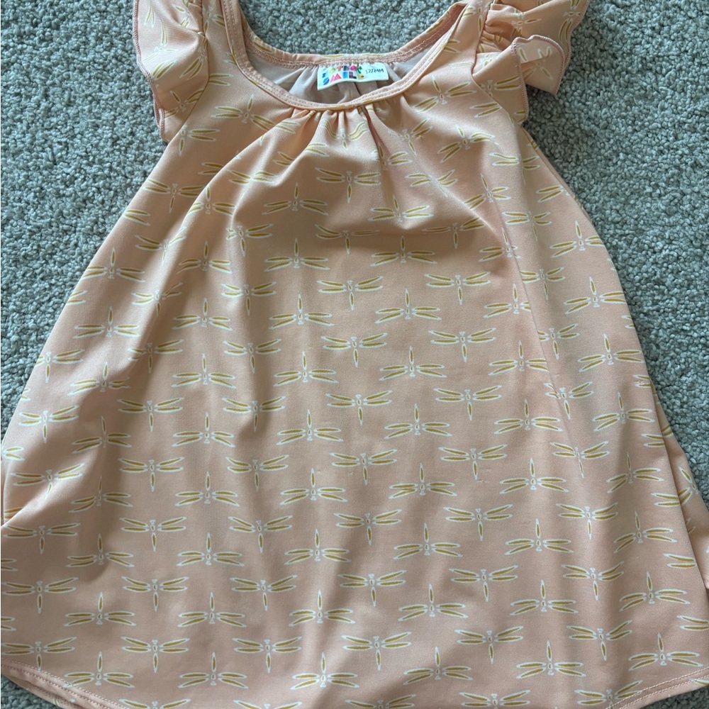 Peach Dragonfly Dress